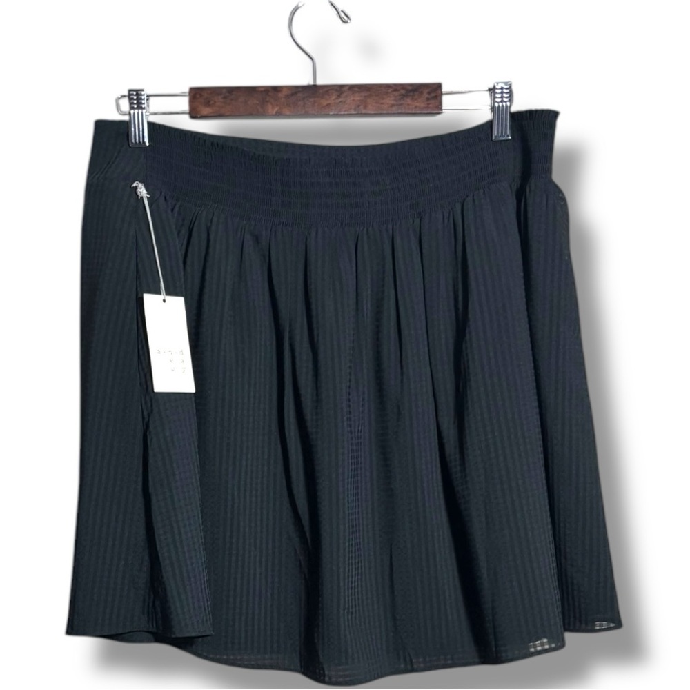 A New Day NWT XL Ebony Fully Lined High Wide Waistband Fit and Flare Mini Skirt - Picture 12 of 15